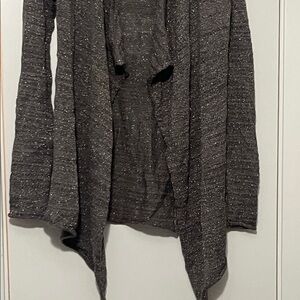 Express Dark Gray Open-Front Cardigan